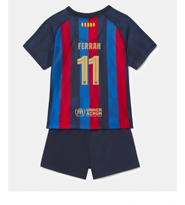 Barcelona Ferran Torres #11 Hjemmedraktsett Barn 2022-23 Kortermet (+ Korte bukser)